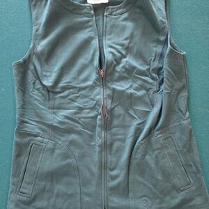 Linea by Louis Dell'Olio Teal Zip-Up Top/Vest-NWOT